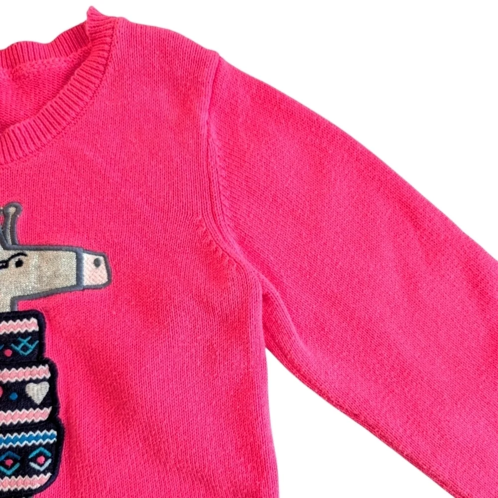 Gymboree Girls Pink Kids Dress Sweater with Giraffe Design Cotton Size 5T